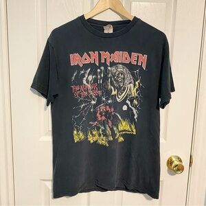 Vintage Y2K Iron Maiden Tee with 1982 Number of the Beast Graphic